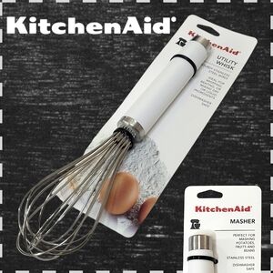 KitchenAid White Stainless Steel Whisk - NWT